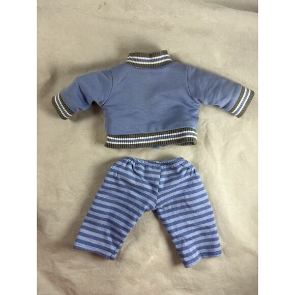 American Girl 15" Bitty Baby Twin Boy Doll Blonde Blue Eyes Tagged Track Outfit - Picture 11 of 14